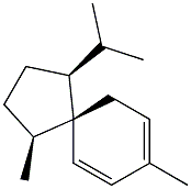 (1S,5S)-1β,8-Dimethyl-4β-(1-methylethyl)spiro[4.5]deca-6,8-diene Struktur