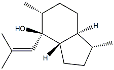 (1R,3aβ,7aα)-1α,5α-Dimethyl-4α-(2-methyl-1-propenyl)hydrindan-4β-ol Struktur