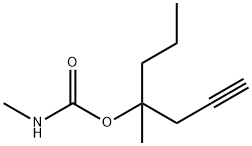 Carbamic acid, methyl-, 1-methyl-1-propyl-3-butynyl ester (6CI,7CI) Struktur