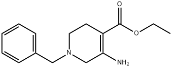 5-Amino-1-benzyl-1,2,3,6-tetrahydro-pyridine-4-carboxylic acid ethyl ester Struktur