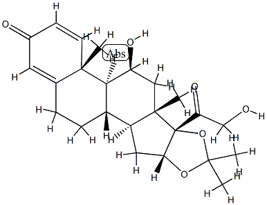 9alpha-Fluoro-16alpha-17alpha-isopropyledenedioxyprednisolone Struktur