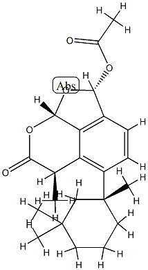 (2S)-2-(Acetyloxy)-6,8aβ-dihydro-6β-methyl-5-[(1R)-1,3,3-trimethylcyclohexyl]furo[4,3,2-ij][2]benzopyran-7(2H)-one Struktur