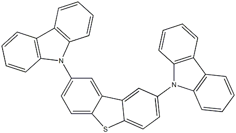 9,9'-(2,8-Dibenzothiophenediyl)bis-9H-carbazole Structure