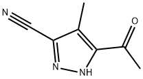 Pyrazole-3(or 5)-carbonitrile, 5(or 3)-acetyl-4-methyl- (7CI) Struktur