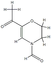 4H-1,4-Oxazine-4-carboxaldehyde, 6-acetyl-2,3-dihydro- (9CI) Struktur