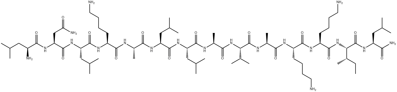 (2S)-N-[(1S)-1-[[(1S)-5-amino-1-[[(1S)-1-[[(1S)-1-[[(1S)-1-[[(1S)-1-[[ (1S)-1-[[(1S)-1-[[(1S)-5-amino-1-[[(1S)-5-amino-1-[[(1S,2S)-1-[[(1S)-1 -carbamoyl-3-methyl-butyl]carbamoyl]-2-methyl-butyl]carbamoyl]pentyl]c arbamoyl]pentyl]carbamoyl]ethyl]carbamoyl]-2-methyl-propyl]carbamoyl]e thyl]carbamoyl]-3-methyl-butyl]carbamoyl]-3-methyl-butyl]carbamoyl]eth yl]carbamoyl]pentyl]carbamoyl]-3-methyl-butyl]-2-[[(2S)-2-amino-4-meth yl-pentanoyl]amino]butanediamide Struktur