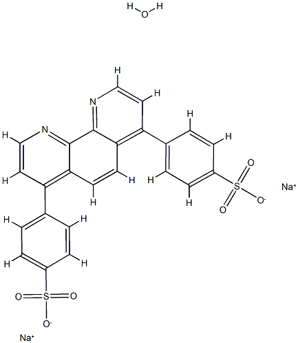 Sodium 4,4'-(1,10-phenanthroline-4,7-diyl)dibenzenesulfonate xhydrate Struktur