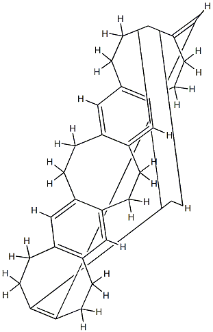 1,2,5,6,8,9,11,12,15,16,18,19-Dodecahydro-3,14:4,13-dimethenobiscycloocta[4,5]benzo[1,2-a:1',2'-e]cyclooctene Struktur