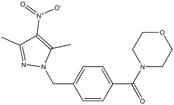 4-[4-({4-nitro-3,5-dimethyl-1H-pyrazol-1-yl}methyl)benzoyl]morpholine Struktur