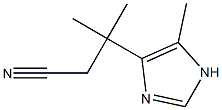 1H-Imidazole-5-propanenitrile,  -bta-,-bta-,4-trimethyl- Struktur