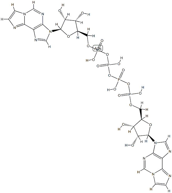 di(1,N(6)-ethenoadenosine)-5',5'''-P(1),P(4)-tetraphosphate Struktur