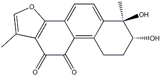 (6R)-6,7,8,9-Tetrahydro-6β,7α-dihydroxy-1,6-dimethylphenanthro[1,2-b]furan-10,11-dione Struktur