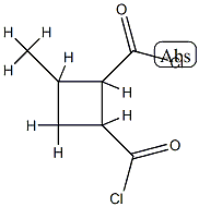 1,2-Cyclobutanedicarbonylchloride,3-methyl-(6CI) Struktur