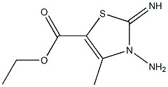 4-Thiazoline-5-carboxylicacid,3-amino-2-imino-4-methyl-,ethylester(6CI) Struktur