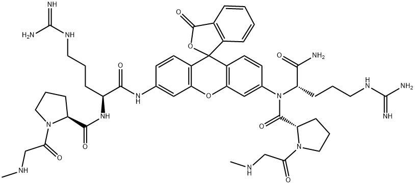 rhodamine 110, (Sar-Pro-Arg)(2)- Struktur