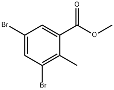 2-METHYL-3,5-DIBROMOBENZOIC ACID METHYL ESTER Struktur