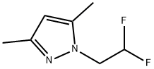 1H-Pyrazole,  1-(2,2-difluoroethyl)-3,5-dimethyl- Struktur