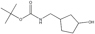 (3-Hydroxy-cyclopentylmethyl)-carbamic acid tert-butyl ester Struktur