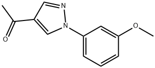 1-[1-(3-METHOXYPHENYL)-1H-PYRAZOL-4-YL]ETHANONE Struktur