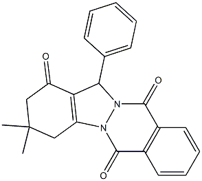 2,3,4,13-TETRAHYDRO-3,3-DIMETHYL-13-PHENYL-1H-INDAZOLO[1,2-B]PHTHALAZINE-1,6,11-TRIONE Struktur