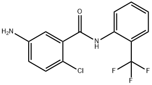 5-amino-2-chloro-N-[2-(trifluoromethyl)phenyl]benzamide Struktur