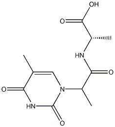 poly-2-(2-(thymin-1-yl)propanamido)propenoic acid Struktur