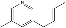 3-Picoline,5-(2-butenyl)-(6CI) Struktur