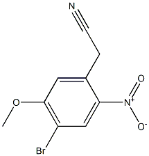 2-(4-bromo-5-methoxy-2-nitrophenyl)acetonitrile Struktur