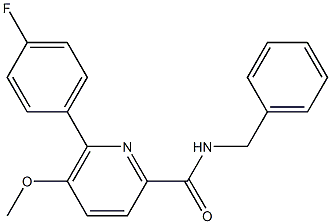 N-benzyl-6-(4-fluorophenyl)-5-methoxy-2-pyridinecarboxamide Struktur