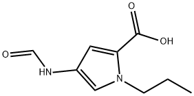 1H-Pyrrole-2-carboxylicacid,4-(formylamino)-1-propyl-(9CI) Struktur