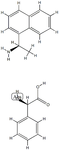 Benzeneacetic acid, α-hydroxy-, (αR)-, compd. with (αR)-α-methyl-1-naphthalenemethanamine (1:1) Struktur