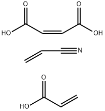 2-Butenedioic acid (Z)-, polymer with 2-propenenitrile and 2-propenoic acid, ammonium salt Struktur