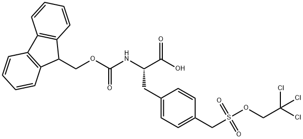 FMoc-4-sulfoMethyl-Phe(Tce)-OH Struktur