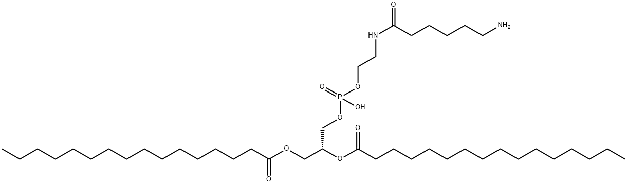 1,2-DIPALMITOYL-<I>SN</I>-GLYCERO-3-PHOSPHOETHANOLAMINE-N-(HEXANOYLAMINE);16:0 CAPROYLAMINE PE, 115288-21-6, 結(jié)構(gòu)式