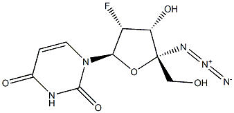 4'-C-azido-2'-deoxy-2'-fluoro-uridine Struktur