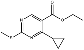 ETHYL 4-CYCLOPROPYL-2-(METHYLTHIO)PYRIMIDINE-5-CARBOXYLATE Struktur