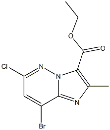 ethyl 8-bromo-6-chloro-2-methylimidazo[1,2-b]pyridazine-3-carboxylate Struktur