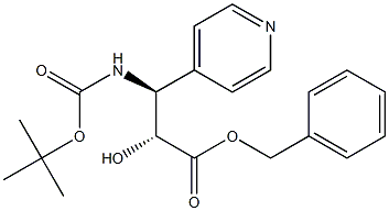 tert-butyl (1S,2R)-2-((benzyloxy)carbonyl)-2-hydroxy-1-(pyridin-4-yl)ethylcarbamate Struktur