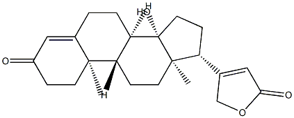 17-hydroxy-3-oxocarda-4,20(22)-dienolide Struktur