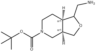 (3AR,7AR)-叔-丁基 1-(氨基甲基)六氫呋喃并[3,4-C]吡啶-5(3H)-甲酸基酯, 1250883-97-6, 結(jié)構(gòu)式