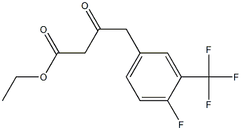 ethyl 4-(4-fluoro-3-(trifluoromethyl)phenyl)-3-oxobutanoate Struktur