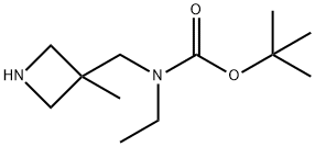 Ethyl-(3-methyl-azetidin-3-ylmethyl)-carbamic acid tert-butyl ester Struktur