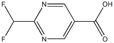 2-difluoromethyl-pyrimidine-5-carboxylic acid Struktur