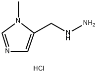 1H-Imidazole, 5-(hydrazinylmethyl)-1-methyl-, hydrochloride (1:1) Struktur