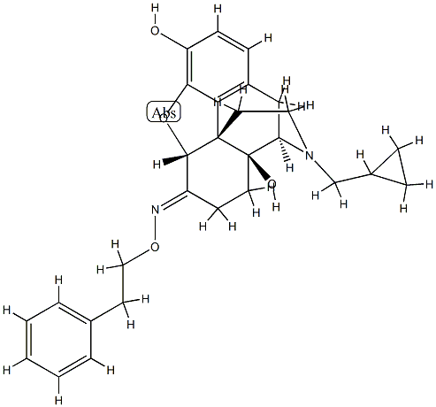 6-(2-phenylethyl)oximino naltrexone Struktur