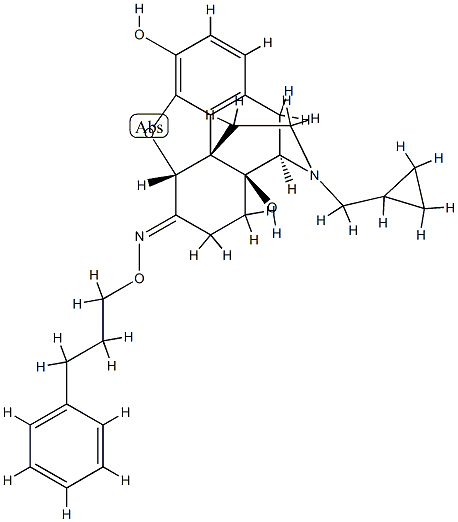 6-(3-phenylpropyl)oximino naltrexone Struktur