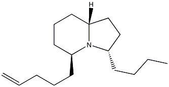 3-butyl-5-(4-penten-1-yl)indolizidine Struktur