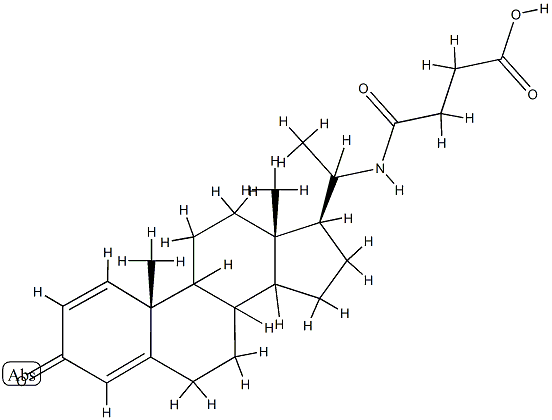 20-succinamylpregna-1,4-dien-3-one Struktur