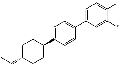 3,4-Difluoro-4'-(4-ethylcyclohexyl)biphenyl, 97% Struktur