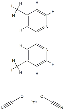 (4,4'-dimethyl-2,2'-bipyridyl-N,N')bis(isocyanto)platinum(II) Struktur